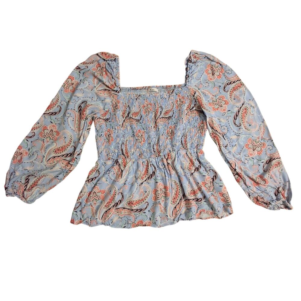 Francesca's Floral Peplum Top XL